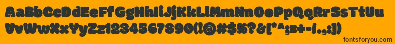 ModakRegular Font – Black Fonts on Orange Background