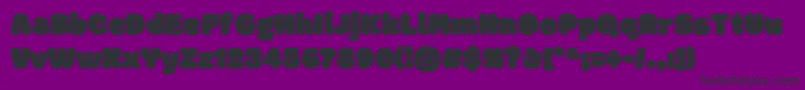 ModakRegular-Schriftart – Schwarze Schriften auf violettem Hintergrund