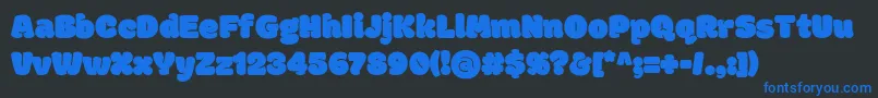 ModakRegular Font – Blue Fonts on Black Background