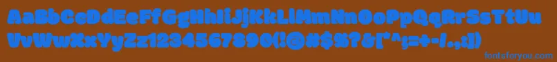 ModakRegular Font – Blue Fonts on Brown Background