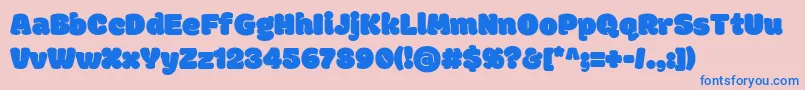 ModakRegular Font – Blue Fonts on Pink Background