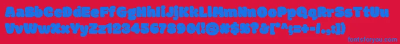 ModakRegular Font – Blue Fonts on Red Background