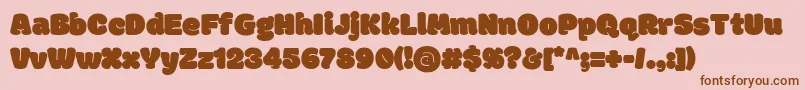 ModakRegular Font – Brown Fonts on Pink Background