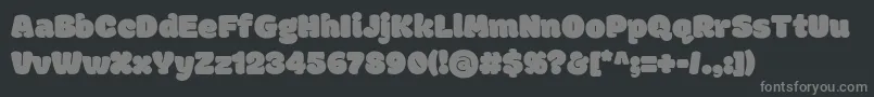 ModakRegular Font – Gray Fonts on Black Background