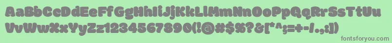 ModakRegular Font – Gray Fonts on Green Background