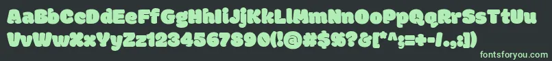 ModakRegular Font – Green Fonts on Black Background