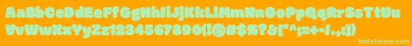 ModakRegular Font – Green Fonts on Orange Background