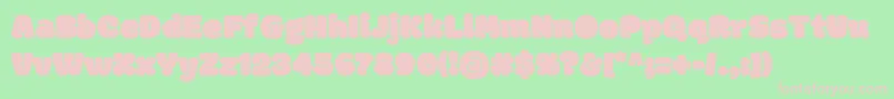 Fonte ModakRegular – fontes rosa em um fundo verde