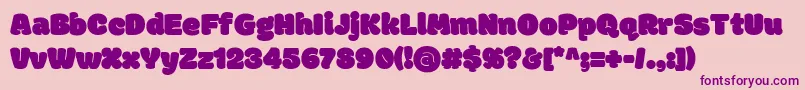 ModakRegular-Schriftart – Violette Schriften auf rosa Hintergrund