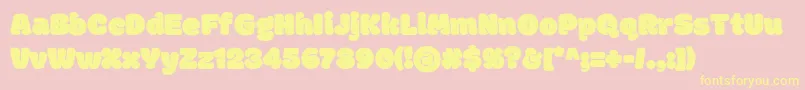 fuente ModakRegular – Fuentes Amarillas Sobre Fondo Rosa
