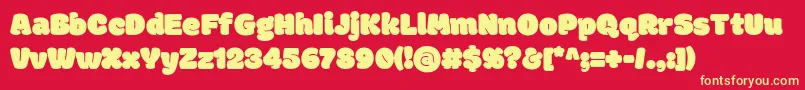 ModakRegular Font – Yellow Fonts on Red Background