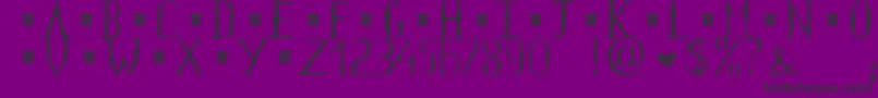 HkhOldGlyphsShort Font – Black Fonts on Purple Background