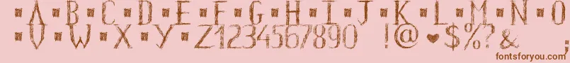 HkhOldGlyphsShort Font – Brown Fonts on Pink Background