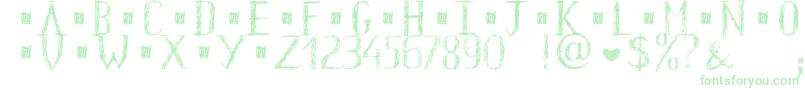 HkhOldGlyphsShort Font – Green Fonts on White Background