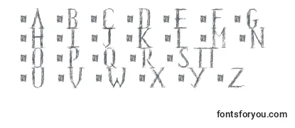 Überblick über die Schriftart HkhOldGlyphsShort