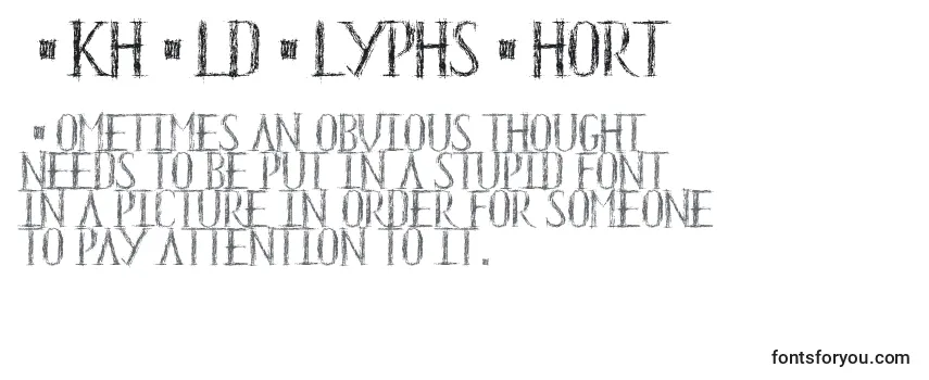 HkhOldGlyphsShort フォントのレビュー