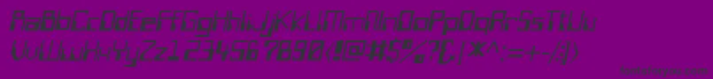 WiretransfersskItalic-Schriftart – Schwarze Schriften auf violettem Hintergrund