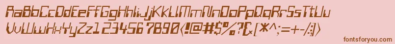 WiretransfersskItalic Font – Brown Fonts on Pink Background