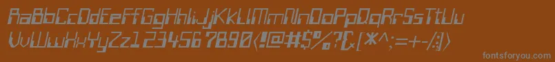フォントWiretransfersskItalic – 茶色の背景に灰色の文字