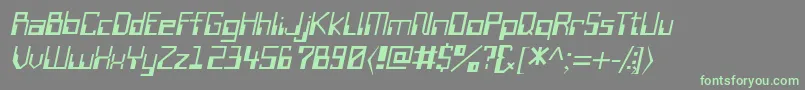 WiretransfersskItalic Font – Green Fonts on Gray Background