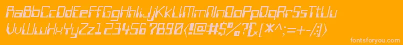 Шрифт WiretransfersskItalic – розовые шрифты на оранжевом фоне
