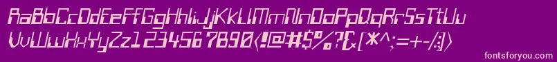 Шрифт WiretransfersskItalic – розовые шрифты на фиолетовом фоне