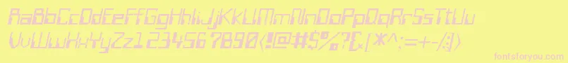 WiretransfersskItalic Font – Pink Fonts on Yellow Background