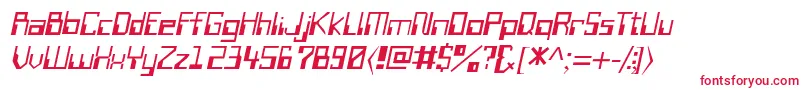 フォントWiretransfersskItalic – 赤い文字