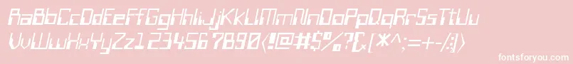 WiretransfersskItalic Font – White Fonts on Pink Background