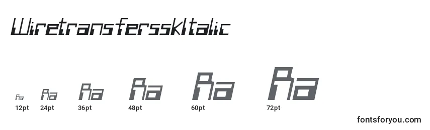 WiretransfersskItalic Font Sizes