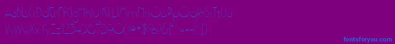 Gatsbyflf Font – Blue Fonts on Purple Background