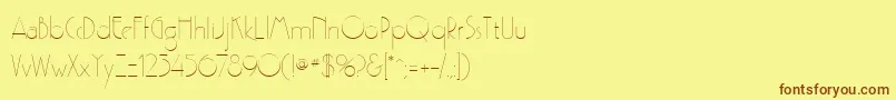 Police Gatsbyflf – polices brunes sur fond jaune