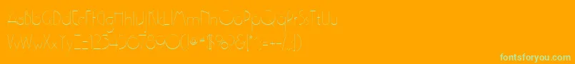 Gatsbyflf-Schriftart – Grüne Schriften auf orangefarbenem Hintergrund