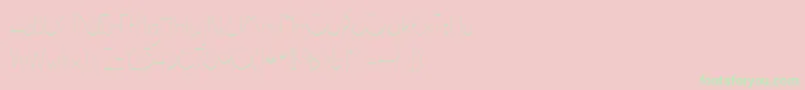 Gatsbyflf-Schriftart – Grüne Schriften auf rosa Hintergrund