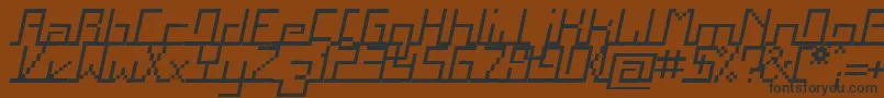 Шрифт Squai – чёрные шрифты на коричневом фоне