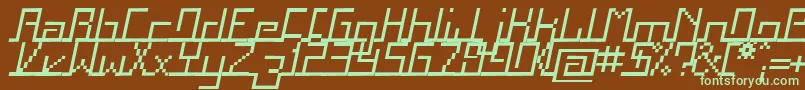 Шрифт Squai – зелёные шрифты на коричневом фоне