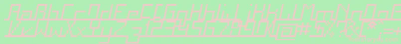 Squai Font – Pink Fonts on Green Background