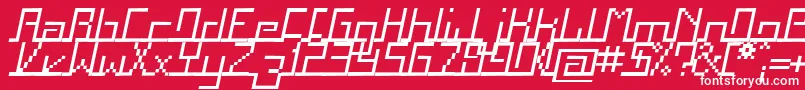 Squai Font – White Fonts on Red Background