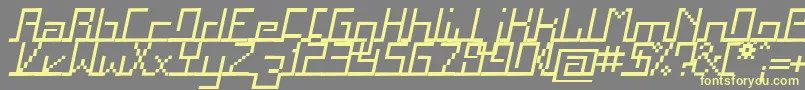 Squai Font – Yellow Fonts on Gray Background