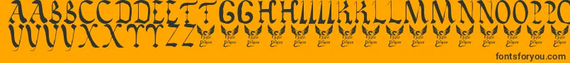 Vatican Font – Black Fonts on Orange Background