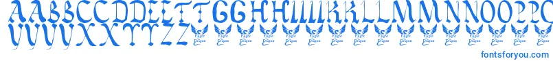 Vatican Font – Blue Fonts on White Background