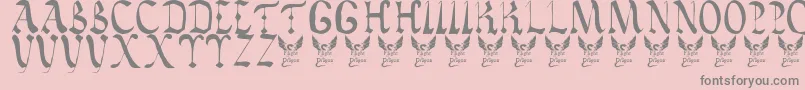 Vatican Font – Gray Fonts on Pink Background