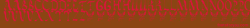 Vatican Font – Red Fonts on Brown Background