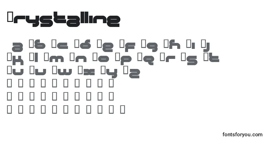 Шрифт Crystalline – алфавит, цифры, специальные символы