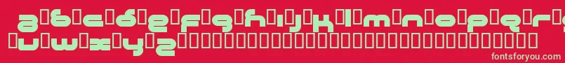 Crystalline Font – Green Fonts on Red Background