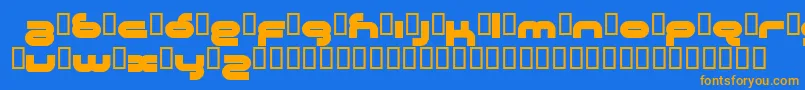 Crystalline Font – Orange Fonts on Blue Background