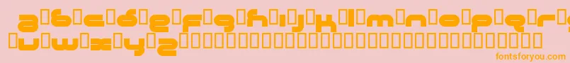 Crystalline Font – Orange Fonts on Pink Background