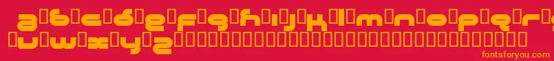 Crystalline Font – Orange Fonts on Red Background