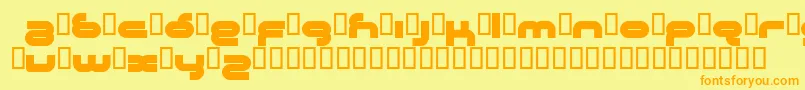 Crystalline Font – Orange Fonts on Yellow Background