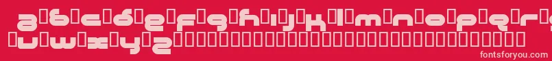 Crystalline Font – Pink Fonts on Red Background